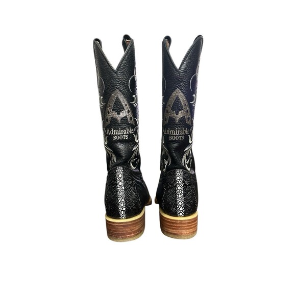 Admirable Boots Mantaray Print Leather Snip Toe Western Cowboy Matching Belt main image 12